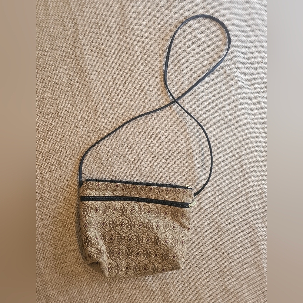 Neutral Boho Crossbody Bag | Beige Pattern Lightweight Everyday Purse
